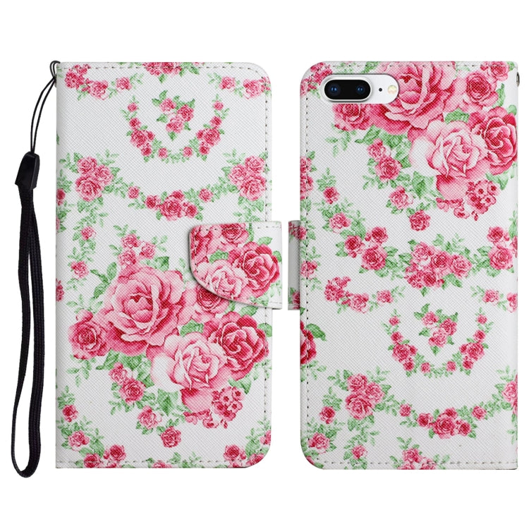 Painted Pattern Horizontal Flip Leather Case with Holder & Card Slot & Wallet, For iPhone X / XS, For iPhone SE 2022 / SE 2020 / 8 / 7, For iPhone 8 Plus & 7 Plus