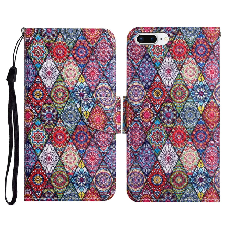 Painted Pattern Horizontal Flip Leather Case with Holder & Card Slot & Wallet, For iPhone X / XS, For iPhone SE 2022 / SE 2020 / 8 / 7, For iPhone 8 Plus & 7 Plus