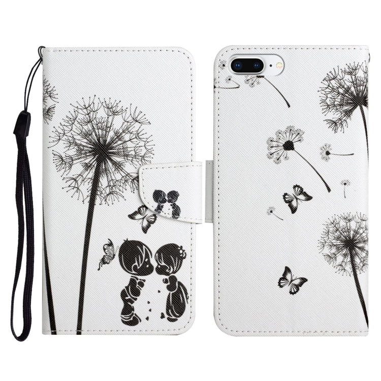 Painted Pattern Horizontal Flip Leather Case with Holder & Card Slot & Wallet, For iPhone X / XS, For iPhone SE 2022 / SE 2020 / 8 / 7, For iPhone 8 Plus & 7 Plus