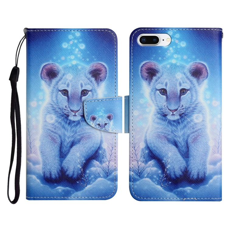 Painted Pattern Horizontal Flip Leather Case with Holder & Card Slot & Wallet, For iPhone X / XS, For iPhone SE 2022 / SE 2020 / 8 / 7, For iPhone 8 Plus & 7 Plus