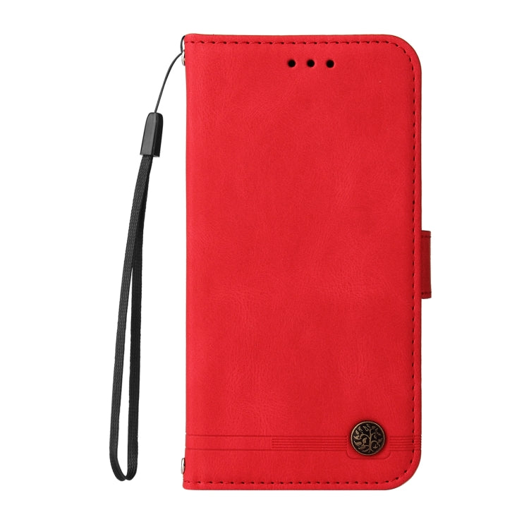 Skin Feel Life Tree Metal Button Horizontal Flip Leather Case with Holder & Card Slot & Wallet & Photo Frame & Strap, For iPhone 11 Pro Max, For iPhone SE 2022 / SE 2020 / 8 / 7, For iPhone 8 Plus / 7 Plus, For iPhone 6 / 6s, For iPhone 6 Plus / 6s Plus