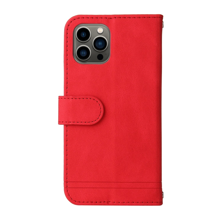 Skin Feel Life Tree Metal Button Horizontal Flip Leather Case with Holder & Card Slot & Wallet & Photo Frame & Strap, For iPhone 11 Pro Max, For iPhone SE 2022 / SE 2020 / 8 / 7, For iPhone 8 Plus / 7 Plus, For iPhone 6 / 6s, For iPhone 6 Plus / 6s Plus
