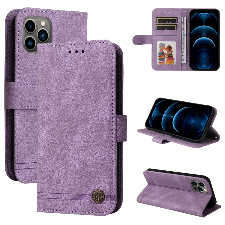 Skin Feel Life Tree Metal Button Horizontal Flip Leather Case with Holder & Card Slot & Wallet & Photo Frame & Strap, For iPhone 11 Pro Max, For iPhone SE 2022 / SE 2020 / 8 / 7, For iPhone 8 Plus / 7 Plus, For iPhone 6 / 6s, For iPhone 6 Plus / 6s Plus