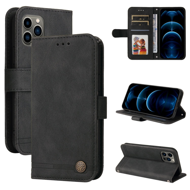 Skin Feel Life Tree Metal Button Horizontal Flip Leather Case with Holder & Card Slot & Wallet & Photo Frame & Strap, For iPhone 11 Pro Max, For iPhone SE 2022 / SE 2020 / 8 / 7, For iPhone 8 Plus / 7 Plus, For iPhone 6 / 6s, For iPhone 6 Plus / 6s Plus