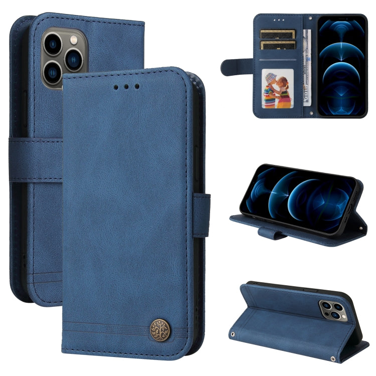 Skin Feel Life Tree Metal Button Horizontal Flip Leather Case with Holder & Card Slot & Wallet & Photo Frame & Strap, For iPhone 11 Pro Max, For iPhone SE 2022 / SE 2020 / 8 / 7, For iPhone 8 Plus / 7 Plus, For iPhone 6 / 6s, For iPhone 6 Plus / 6s Plus