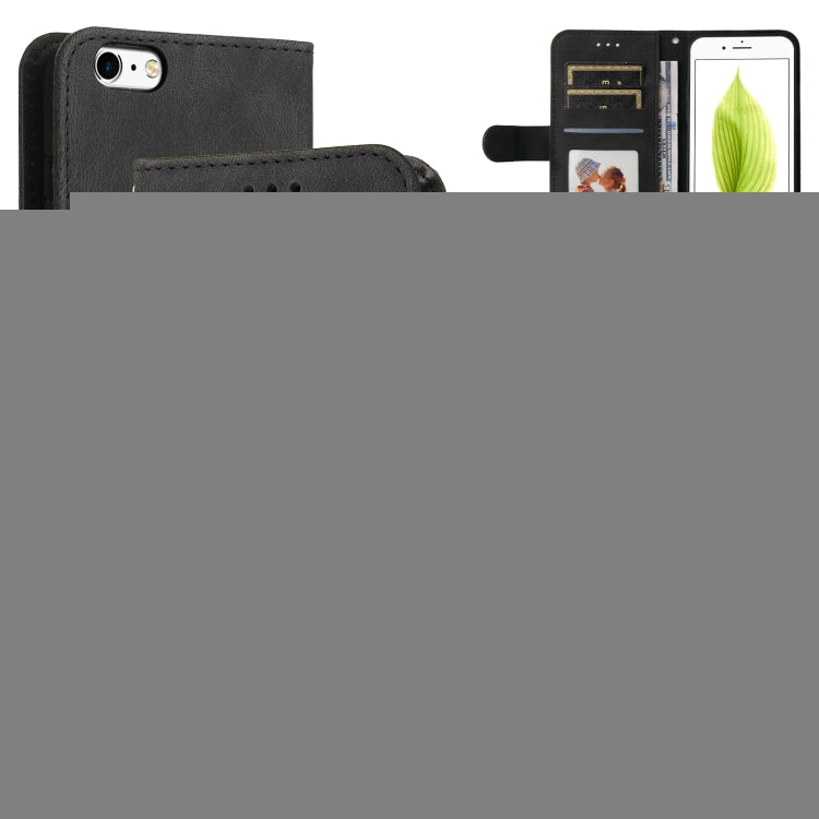 Skin Feel Life Tree Metal Button Horizontal Flip Leather Case with Holder & Card Slot & Wallet & Photo Frame & Strap, For iPhone 11 Pro Max, For iPhone SE 2022 / SE 2020 / 8 / 7, For iPhone 8 Plus / 7 Plus, For iPhone 6 / 6s, For iPhone 6 Plus / 6s Plus
