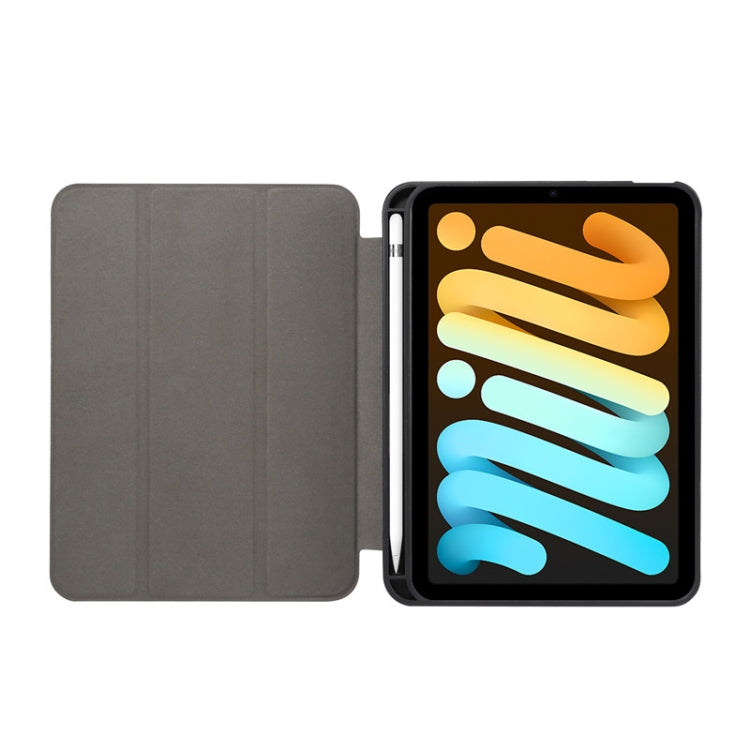 Marble Texture Smart Leather Tablet Case with 3-Folding Holder & Pen Slot, For iPad mini 6 / mini 2024