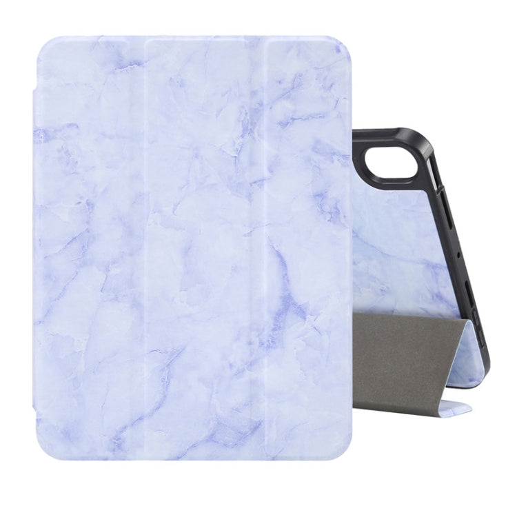 Marble Texture Smart Leather Tablet Case with 3-Folding Holder & Pen Slot, For iPad mini 6 / mini 2024