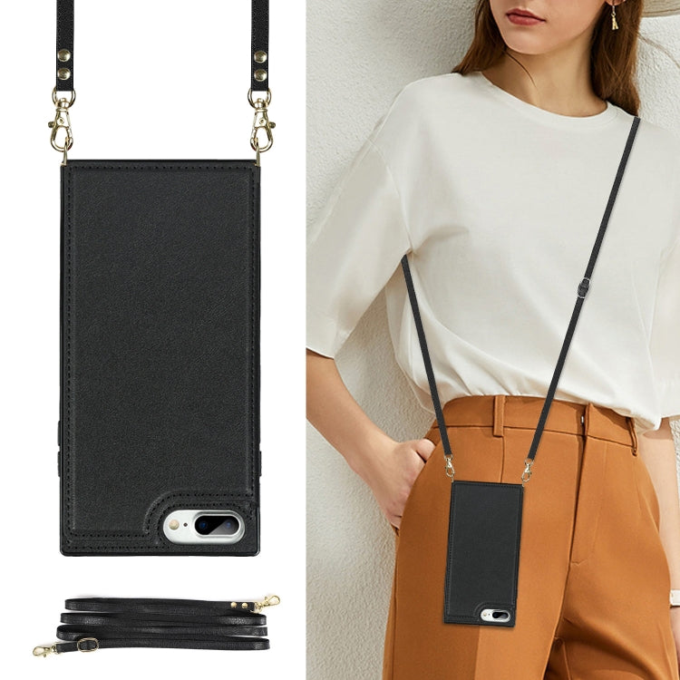 Cross-body Square Double Buckle Flip Card Bag TPU+PU Case with Card Slots & Wallet & Photo & Strap, For iPhone 8 Plus / 7 Plus, For iPhone SE 2022 / SE 2020 / 8 / 7, For iPhone 11, For iPhone 11 Pro, For iPhone 11 Pro Max, For iPhone 12 mini           ...