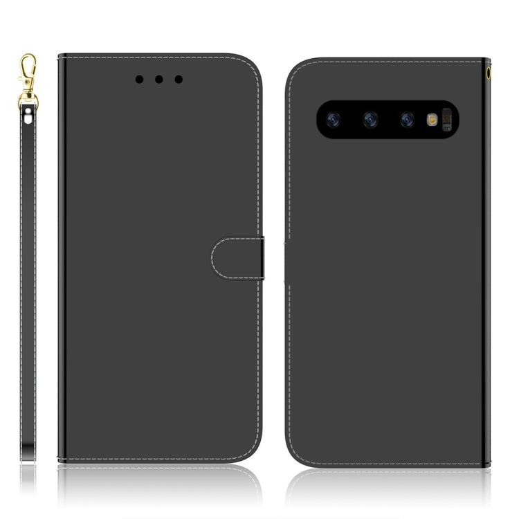 Imitated Mirror Surface Horizontal Flip Leather Case with Holder & Card Slots & Wallet & Lanyard