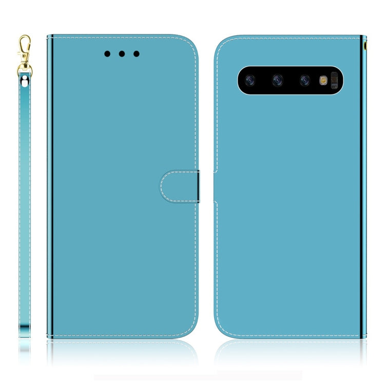 Imitated Mirror Surface Horizontal Flip Leather Case with Holder & Card Slots & Wallet & Lanyard