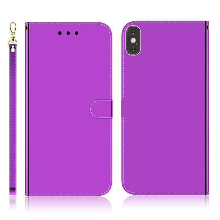 Imitated Mirror Surface Horizontal Flip Leather Case with Holder & Card Slots & Wallet & Lanyard