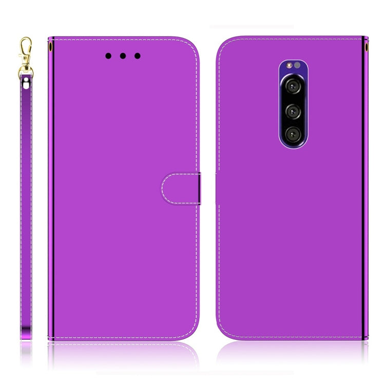 Imitated Mirror Surface Horizontal Flip Leather Case with Holder & Card Slots & Wallet & Lanyard