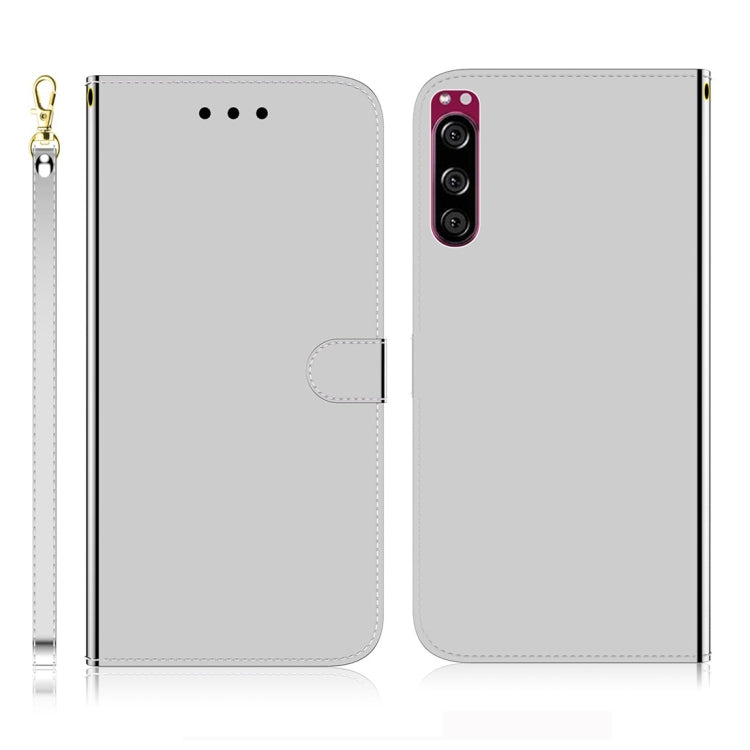Imitated Mirror Surface Horizontal Flip Leather Case with Holder & Card Slots & Wallet & Lanyard
