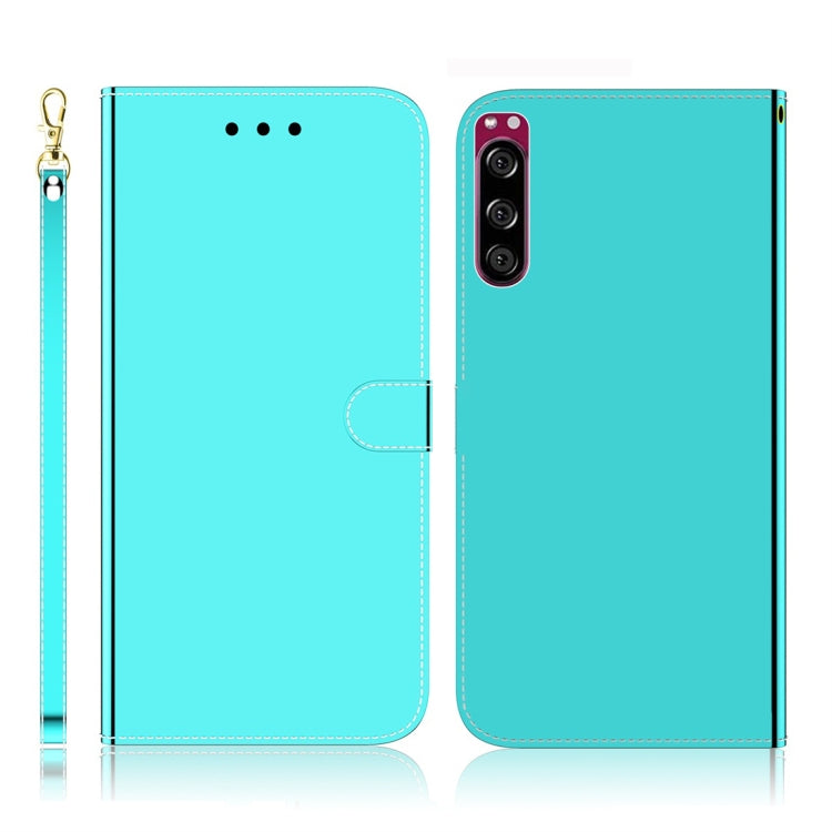 Imitated Mirror Surface Horizontal Flip Leather Case with Holder & Card Slots & Wallet & Lanyard