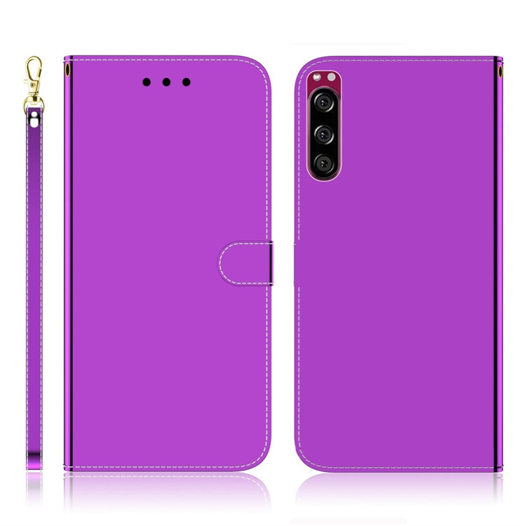 Imitated Mirror Surface Horizontal Flip Leather Case with Holder & Card Slots & Wallet & Lanyard