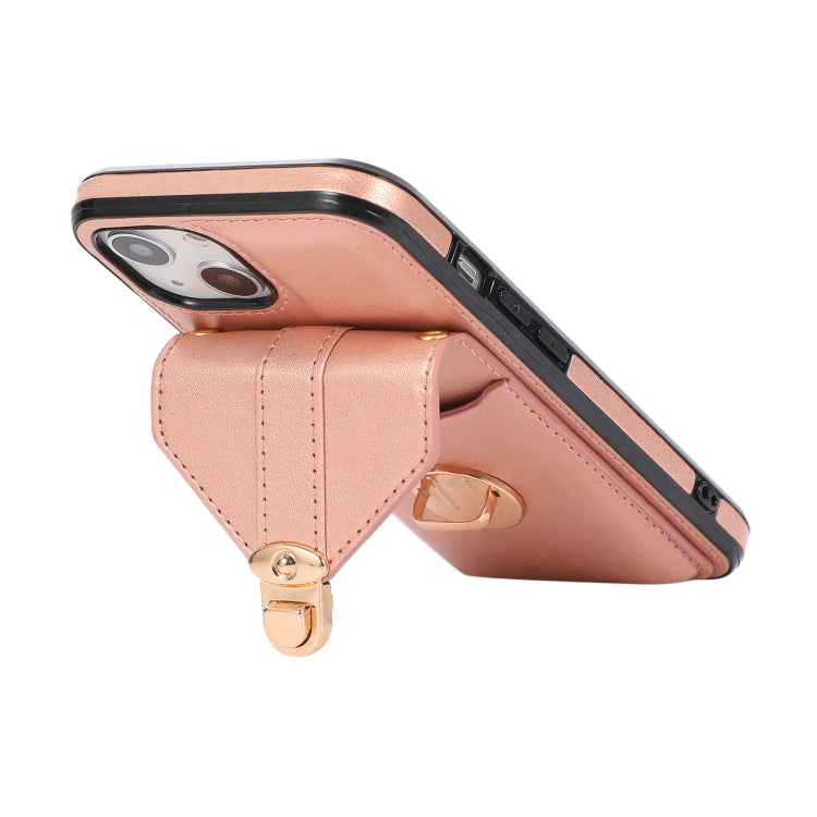 Fashion Buckle Protective Case with Holder & Card Slot & Wallet & Lanyard, For iPhone 13 Pro Max, For iPhone 13 Pro, For iPhone 13, For iPhone 13 mini
