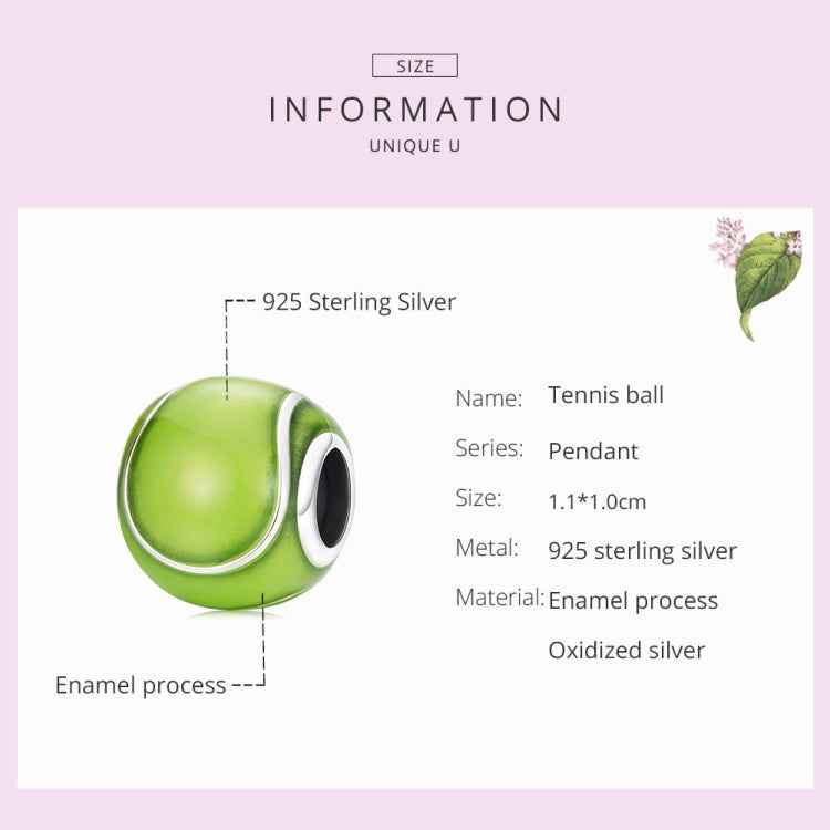 S925 Sterling Silver Green Tennis Beads DIY Bracelet Necklace Accessories