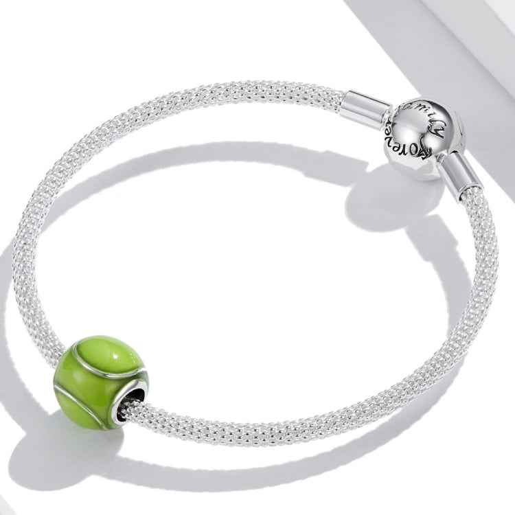 S925 Sterling Silver Green Tennis Beads DIY Bracelet Necklace Accessories