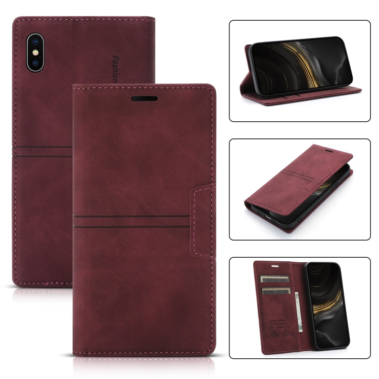 Dream Magnetic Suction Business Horizontal Flip PU Leather Case with Holder & Card Slot & Wallet, For iPhone 11 Pro, For iPhone 11 Pro Max, For iPhone X / XS, For iPhone XR, For iPhone XS Max, For iPhone SE 2022 / SE 2020 / 8 / 7                       ...