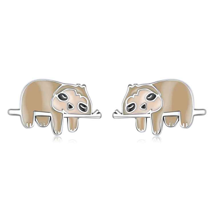 S925 Sterling Silver Cute Sloth Ear Studs Women Earrings
