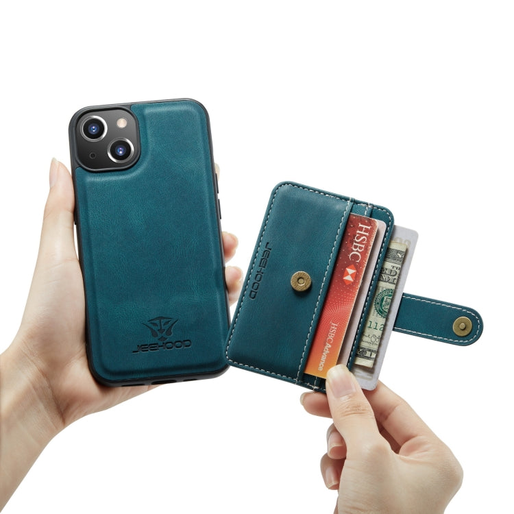 JEEHOOD Anti-theft Brush Magnetic PU + TPU Protective Case with Card Slot, For iPhone 13 mini, For iPhone 13, For iPhone 13 Pro, For iPhone 13 Pro Max