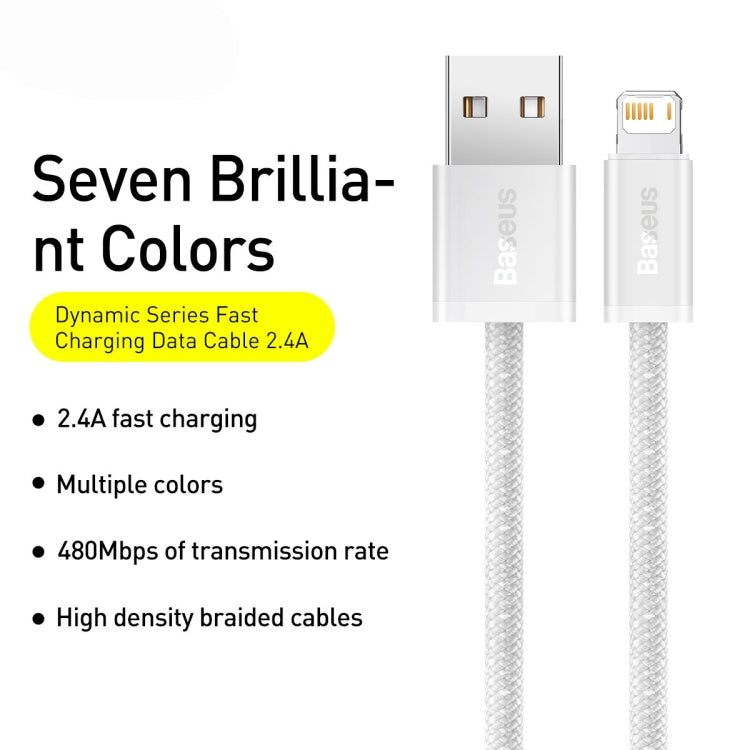 Baseus CALD000402 Dynamic Series 2.4A USB to 8 Pin Fast Charging Data Cable, 1m, 2m