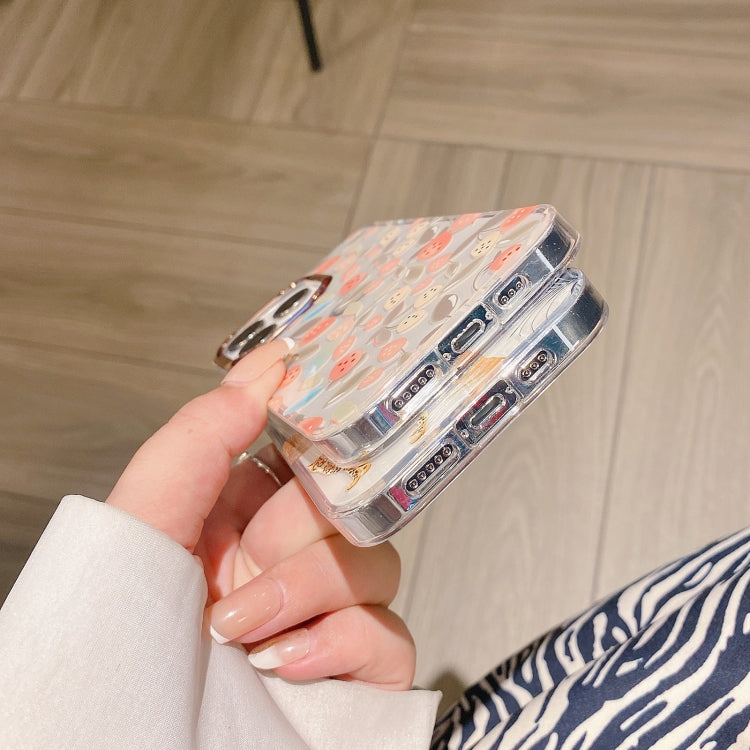 Glitter Powder Electroplating Flower Shockproof Phone Case, For iPhone 13, For iPhone 13 Pro, For iPhone 13 Pro Max, For iPhone 12 / 12 Pro, For iPhone 12 Pro Max, For iPhone 11