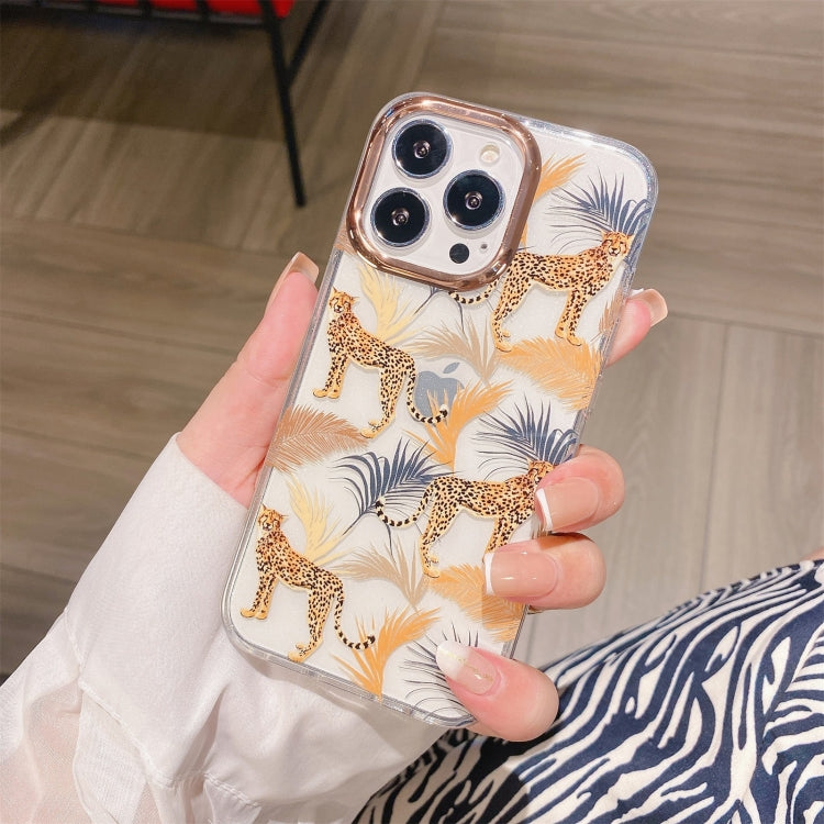 Glitter Powder Electroplating Flower Shockproof Phone Case, For iPhone 13, For iPhone 13 Pro, For iPhone 13 Pro Max, For iPhone 12 / 12 Pro, For iPhone 12 Pro Max, For iPhone 11