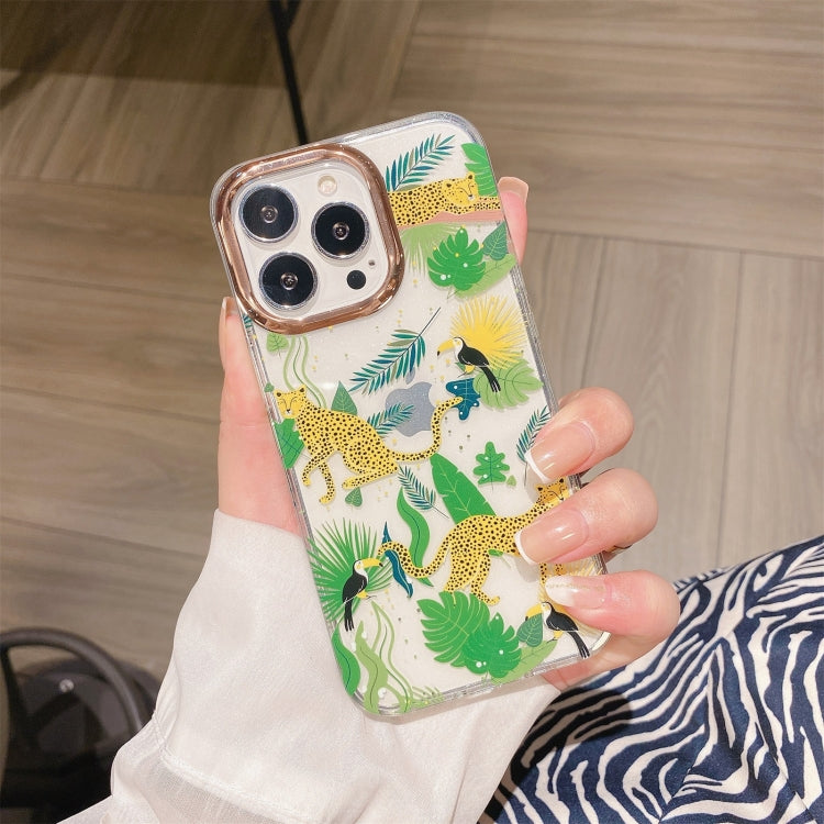 Glitter Powder Electroplating Flower Shockproof Phone Case, For iPhone 11 Pro, For iPhone 11 Pro Max