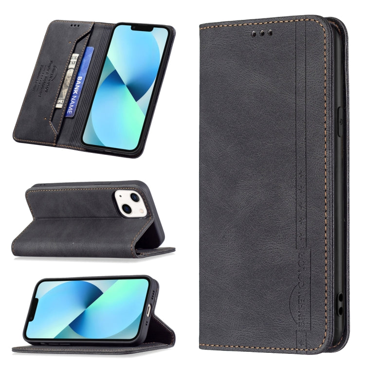 Magnetic RFID Blocking Anti-Theft Leather Case with Holder & Card Slots & Wallet, For iPhone 13 mini, For iPhone 13, For iPhone 13 Pro, For iPhone 13 Pro Max, For iPhone 12 mini, For iPhone 12 / 12 Pro, For iPhone 12 Pro Max, For iPhone 11             ...