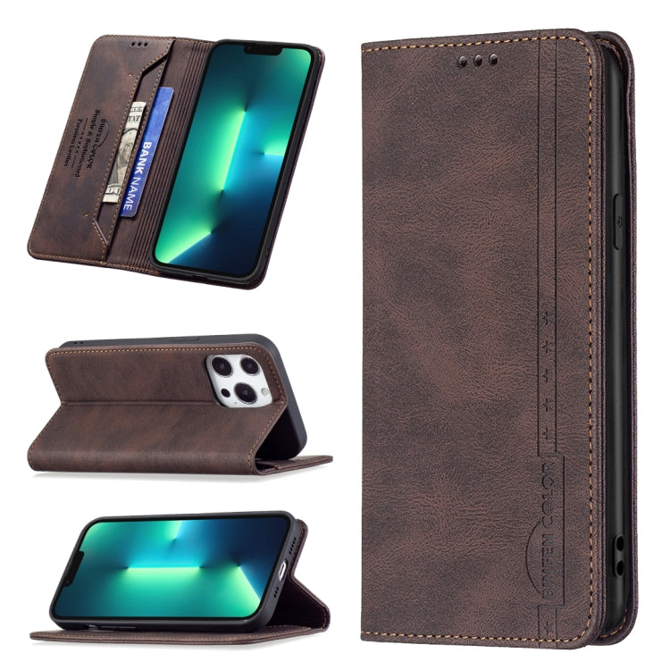 Magnetic RFID Blocking Anti-Theft Leather Case with Holder & Card Slots & Wallet, For iPhone 13 mini, For iPhone 13, For iPhone 13 Pro, For iPhone 13 Pro Max, For iPhone 12 mini, For iPhone 12 / 12 Pro, For iPhone 12 Pro Max, For iPhone 11             ...