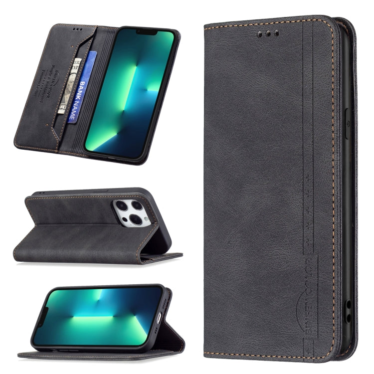 Magnetic RFID Blocking Anti-Theft Leather Case with Holder & Card Slots & Wallet, For iPhone 13 mini, For iPhone 13, For iPhone 13 Pro, For iPhone 13 Pro Max, For iPhone 12 mini, For iPhone 12 / 12 Pro, For iPhone 12 Pro Max, For iPhone 11             ...