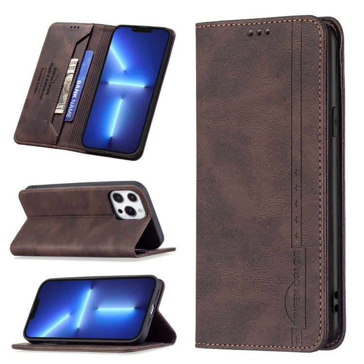 Magnetic RFID Blocking Anti-Theft Leather Case with Holder & Card Slots & Wallet, For iPhone 13 mini, For iPhone 13, For iPhone 13 Pro, For iPhone 13 Pro Max, For iPhone 12 mini, For iPhone 12 / 12 Pro, For iPhone 12 Pro Max, For iPhone 11             ...