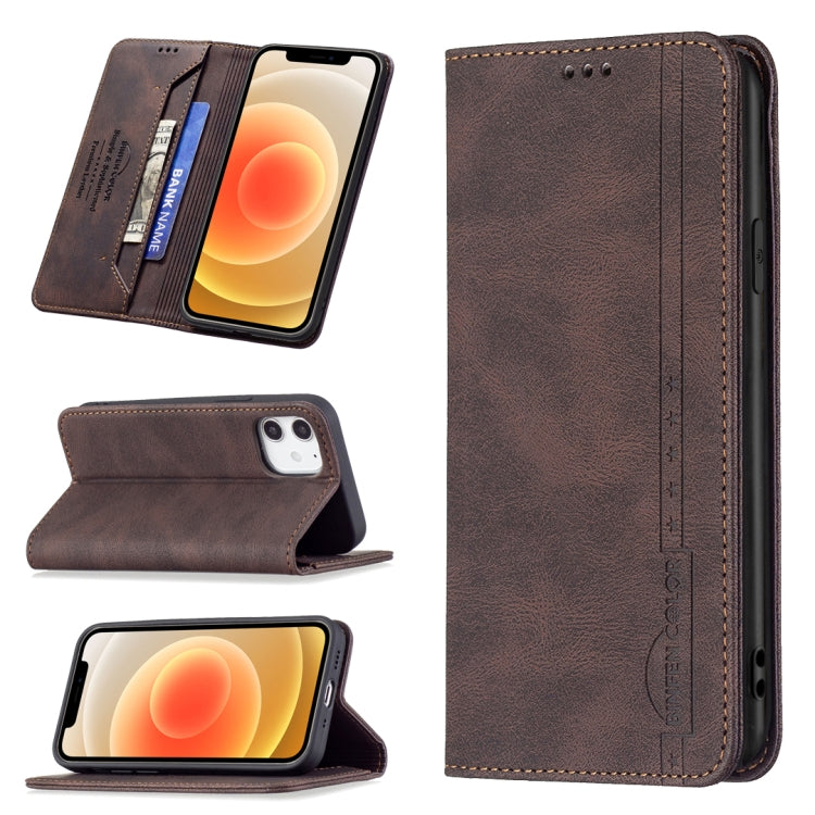 Magnetic RFID Blocking Anti-Theft Leather Case with Holder & Card Slots & Wallet, For iPhone 13 mini, For iPhone 13, For iPhone 13 Pro, For iPhone 13 Pro Max, For iPhone 12 mini, For iPhone 12 / 12 Pro, For iPhone 12 Pro Max, For iPhone 11             ...