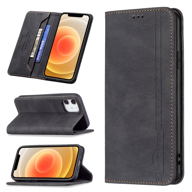 Magnetic RFID Blocking Anti-Theft Leather Case with Holder & Card Slots & Wallet, For iPhone 13 mini, For iPhone 13, For iPhone 13 Pro, For iPhone 13 Pro Max, For iPhone 12 mini, For iPhone 12 / 12 Pro, For iPhone 12 Pro Max, For iPhone 11             ...