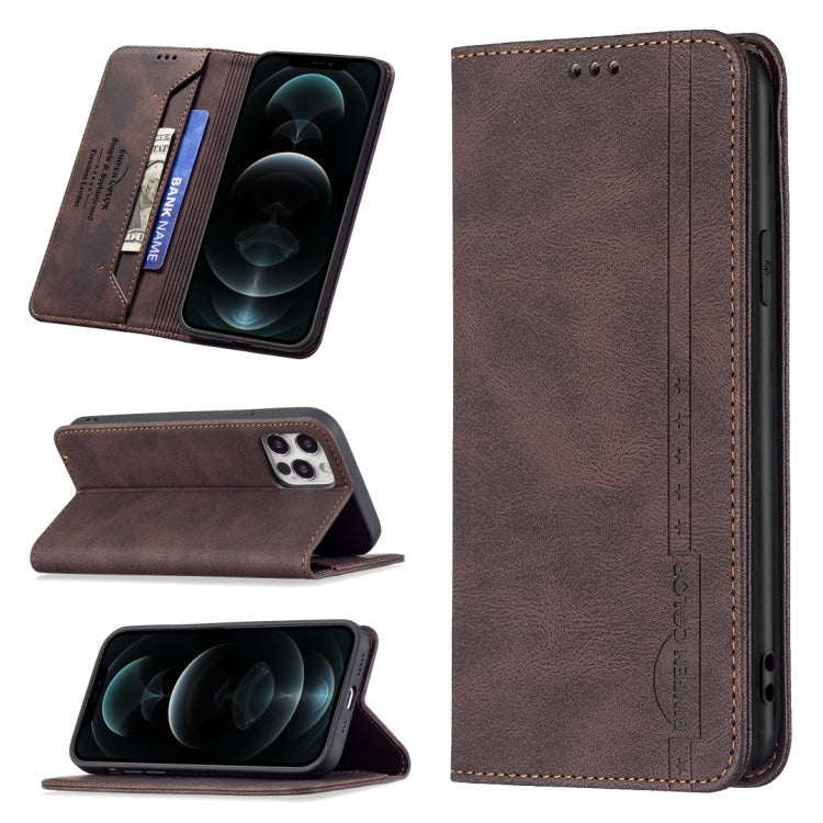 Magnetic RFID Blocking Anti-Theft Leather Case with Holder & Card Slots & Wallet, For iPhone 13 mini, For iPhone 13, For iPhone 13 Pro, For iPhone 13 Pro Max, For iPhone 12 mini, For iPhone 12 / 12 Pro, For iPhone 12 Pro Max, For iPhone 11             ...
