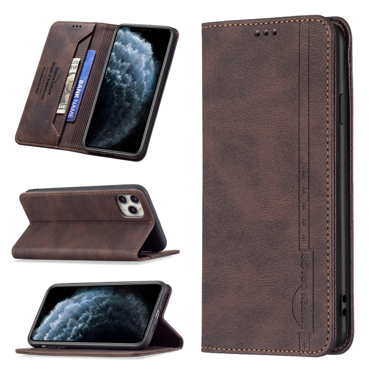 Magnetic RFID Blocking Anti-Theft Leather Case with Holder & Card Slots & Wallet, For iPhone 13 mini, For iPhone 13, For iPhone 13 Pro, For iPhone 13 Pro Max, For iPhone 12 mini, For iPhone 12 / 12 Pro, For iPhone 12 Pro Max, For iPhone 11             ...
