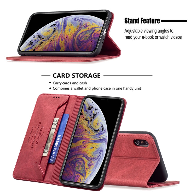Magnetic RFID Blocking Anti-Theft Leather Case with Holder & Card Slots & Wallet, For iPhone XS Max, For iPhone SE 2022 / SE 2020 / 7 / 8, For iPhone 7 Plus / 8 Plus