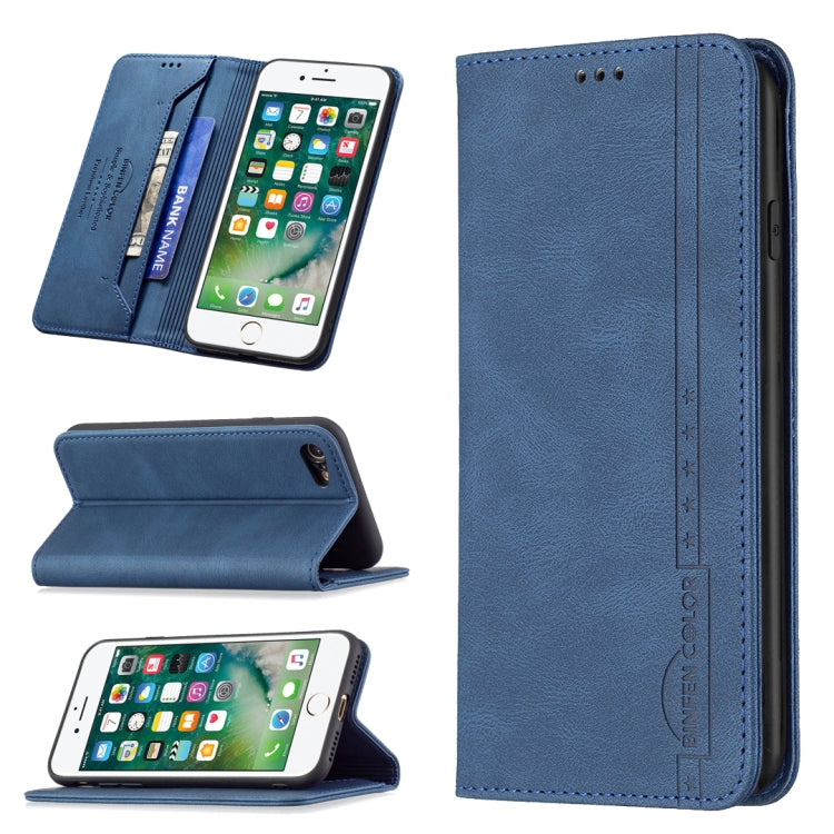 Magnetic RFID Blocking Anti-Theft Leather Case with Holder & Card Slots & Wallet, For iPhone XS Max, For iPhone SE 2022 / SE 2020 / 7 / 8, For iPhone 7 Plus / 8 Plus