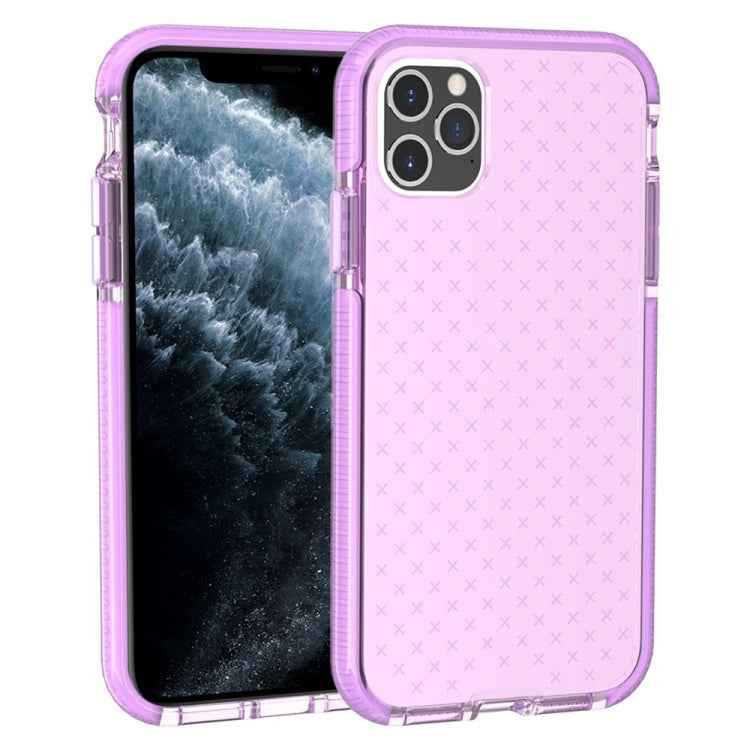 Grid Pattern Shockproof Transparent TPU Protective Case