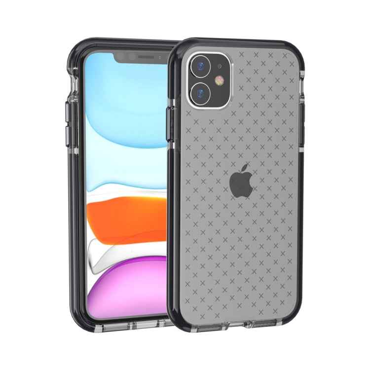 Grid Pattern Shockproof Transparent TPU Protective Case
