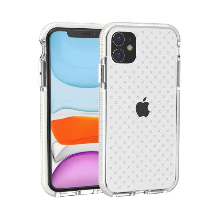 Grid Pattern Shockproof Transparent TPU Protective Case