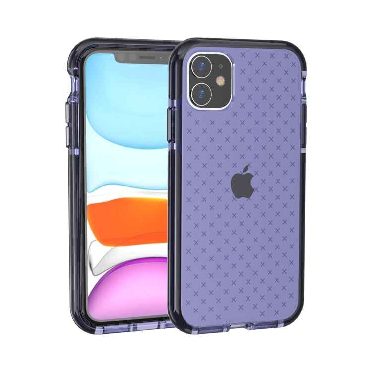 Grid Pattern Shockproof Transparent TPU Protective Case