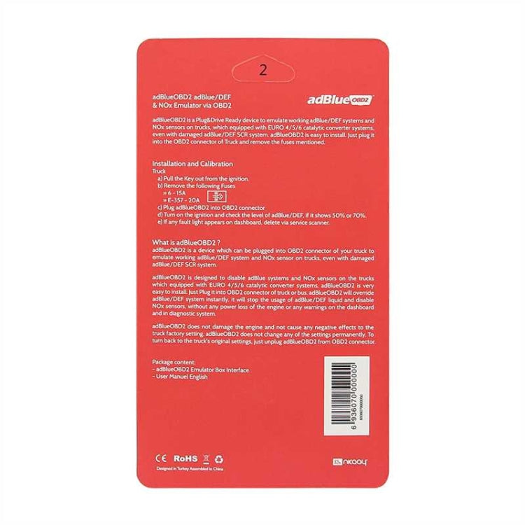 Adblue OBD2 Emulator for DAF Trucks, For DAF