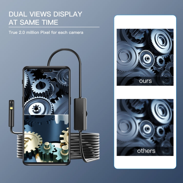 AN100 3 in 1 IP68 Waterproof USB-C / Type-C + Micro USB + USB Dual Cameras Industrial Didital Endoscope with 9 LEDs, Support Android System, Lens Diameter: 5.5mm, 1m Soft Cable, 2m Soft Cable, 3.5m Soft Cable, 5m Soft Cable, 10m Soft Cable, 1m Hard Cab...