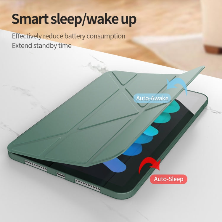 Double-sided Matte Deformation TPU Tablet Leather Case with Holder & Sleep / Wake-up Function, For iPad mini 2024 / mini 6
