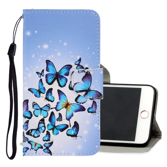 3D Colored Drawing Horizontal Flip PU Leather Case with Holder & Card Slots & Wallet, For iPhone 6 / 6s, For iPhone 6 Plus / 6s Plus, For iPhone 8 Plus / 7 Plus