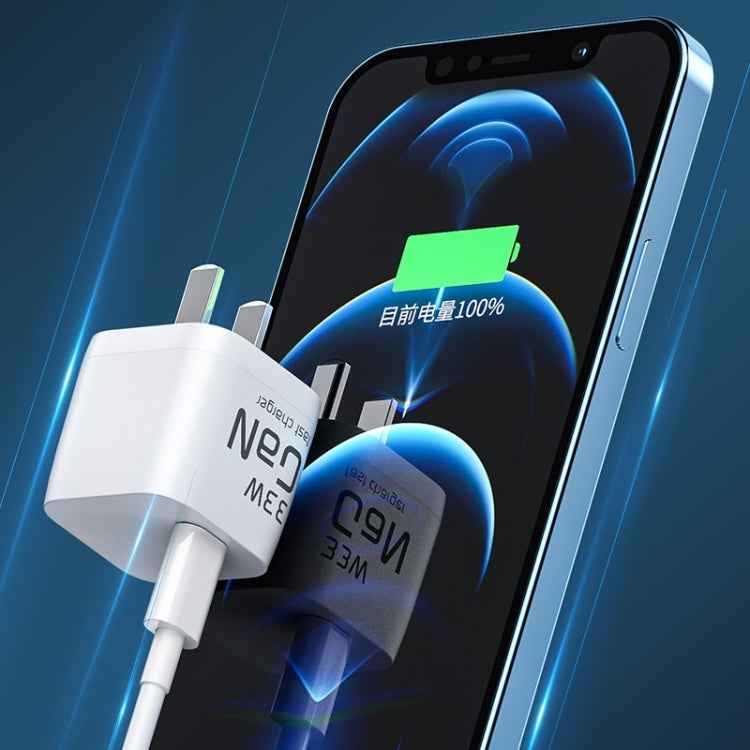 WK WP-U133 GaN 33W Cube Sugar Gallium Nitride Charger with USB to USB-C / Type-C Data Cable, CN Plug