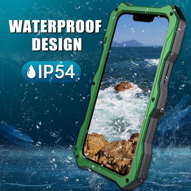 Camshield Shockproof Waterproof Dustproof Metal Case with Holder, For iPhone 13, For iPhone 13 Pro, For iPhone 12 / 12 Pro